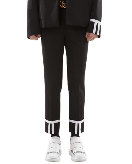 ランベルシオ(LANG VERSIO)146 Line Club Slacks (BLACK/WHITE)