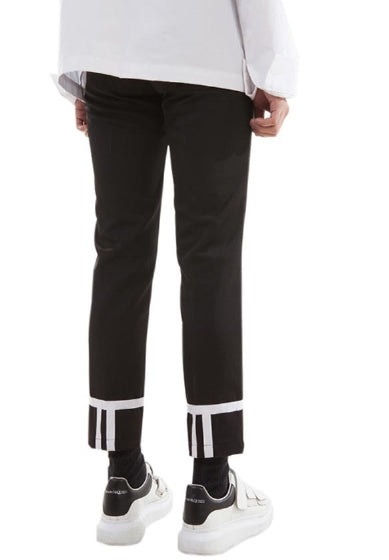 ランベルシオ(LANG VERSIO)146 Line Club Slacks (BLACK/WHITE)