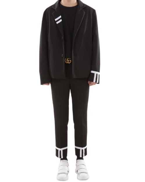 ランベルシオ(LANG VERSIO) 147 Line Club Blazer (BLACK/WHITE)