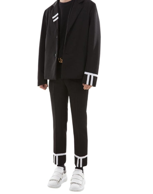 ランベルシオ(LANG VERSIO) 147 Line Club Blazer (BLACK/WHITE)