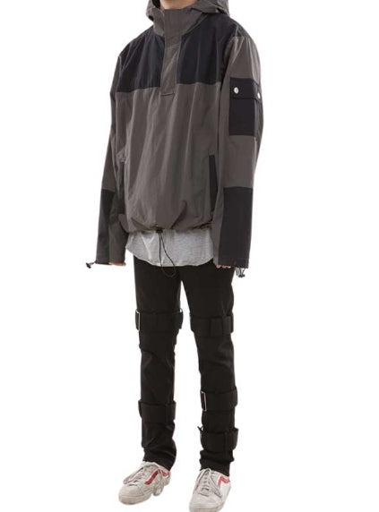 ランベルシオ(LANG VERSIO) 151 Acromatic Anorak (KHAKI/BLACK)