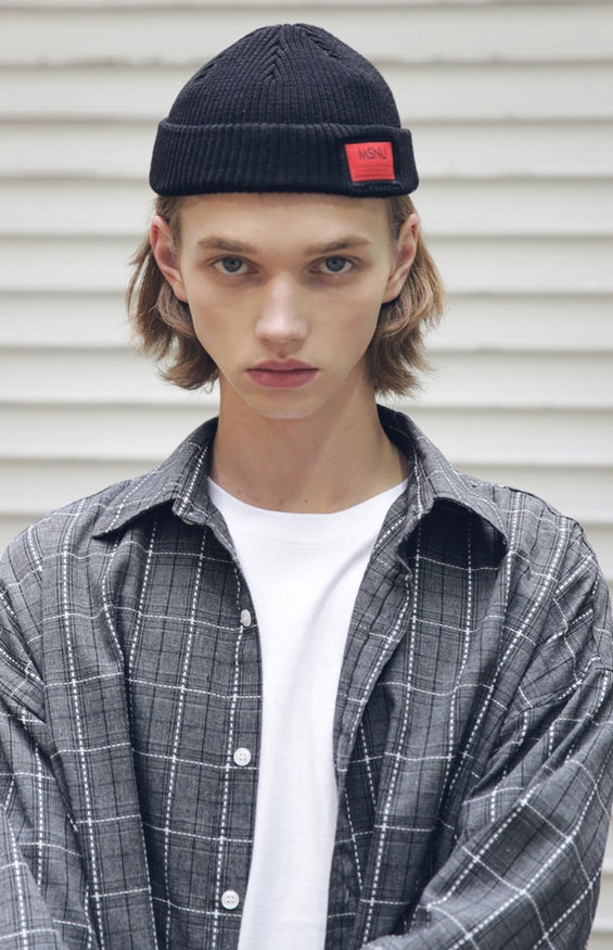 メスノウン(MASSNOUN) MSNU LABEL SHORT BENIE MFEAC002-BK