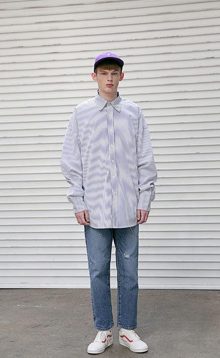 メスノウン(MASSNOUN) STN CROP DAMAGE LIGHT DENIM MSEJP001-BL