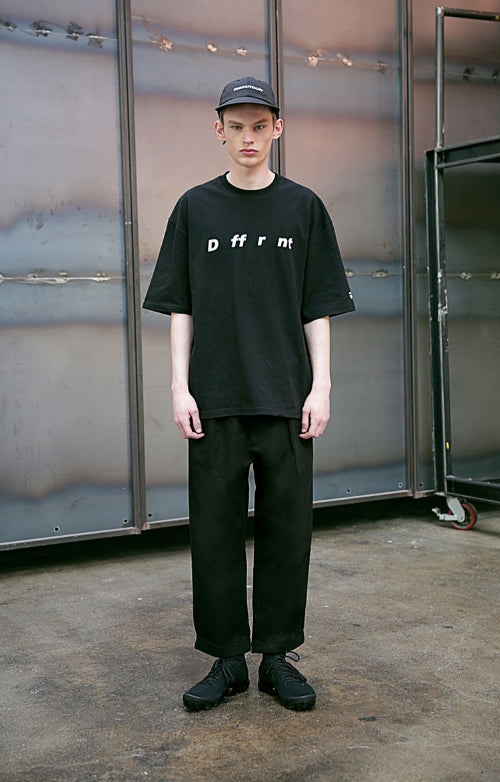 メスノウン(MASSNOUN) TURN-UP WIDE CHINO PANTS MSECP003-BK