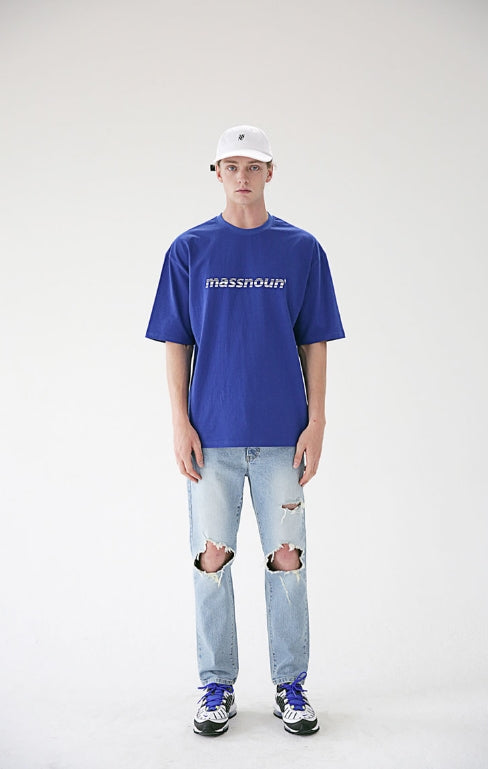 メスノウン(MASSNOUN) STN LIGHT DESTROYED DENIM PANTS MSEJP015-BL