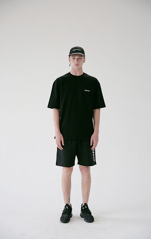 メスノウン(MASSNOUN) SL LOGO BANDING HALF PANTS MSESP001-BK