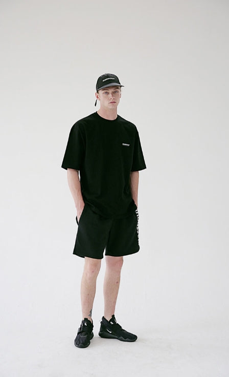 メスノウン(MASSNOUN) SL LOGO BANDING HALF PANTS MSESP001-BK