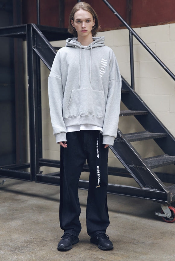 メスノウン(MASSNOUN) SIDE LINE DENIM SLACKS MFEJP001-BK