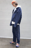 メスノウン(MASSNOUN) NOR WASHED INCISION DENIM PANTS MFEJP003-BL