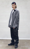 メスノウン(MASSNOUN) NON WASHED EASY WIDE DENIM PANTS MFEJP004-BK