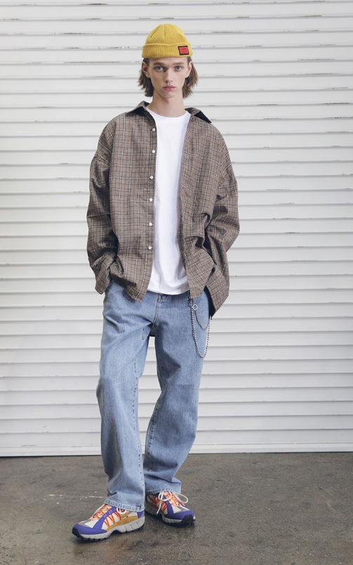 メスノウン(MASSNOUN) STN WASHED EASY WIDE DENIM PANTS MFEJP005-BL