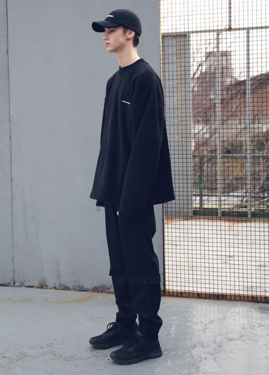 メスノウン(MASSNOUN) EASY LEG CARGO JOGGER SLACKS MFETT004-BK