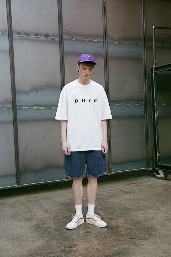 メスノウン(MASSNOUN) DIFFERENT REFLECTIVE OVER-FIT T-SHIRTS MSETS002-WT