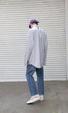 メスノウン(MASSNOUN) MS STRIPE OVER-FIT SHIRTS MSEST004-NV＋strap