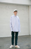 メスノウン(MASSNOUN) SS STRIPE OVER-FIT SHIRTS MSEST003-SK＋strap