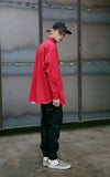 メスノウン(MASSNOUN) STITCH LINE OVERSIZED SHIRTS MSEST002-RD