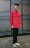 メスノウン(MASSNOUN) STITCH LINE OVERSIZED SHIRTS MSEST002-RD