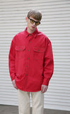 メスノウン(MASSNOUN) STITCH LINE OVERSIZED SHIRTS MSEST002-RD