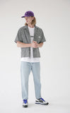 メスノウン(MASSNOUN) SL LOGO BASIC SM CHECK SHIRTS MSEST007-BK