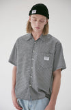 メスノウン(MASSNOUN) SL LOGO BASIC SM CHECK SHIRTS MSEST007-BK