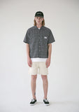 メスノウン(MASSNOUN) SL LOGO BASIC MD CHECK SHIRTS MSEST008-NV