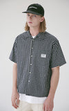 メスノウン(MASSNOUN) SL LOGO BASIC MD CHECK SHIRTS MSEST008-NV