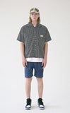 メスノウン(MASSNOUN) SL LOGO BASIC MD CHECK SHIRTS MSEST008-NV