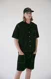 メスノウン(MASSNOUN) STICH LINE POCKET BASIC SHIRTS MSEST009-BK