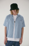 メスノウン(MASSNOUN) STICH LINE POCKET BASIC SHIRTS MSEST009-BL