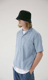 メスノウン(MASSNOUN) STICH LINE POCKET BASIC SHIRTS MSEST009-BL