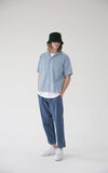 メスノウン(MASSNOUN) STICH LINE POCKET BASIC SHIRTS MSEST009-BL