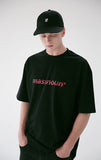 メスノウン(MASSNOUN) SL3 LOGO OVERSIZED T-SHIRTS MSETS006-BK