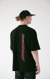 メスノウン(MASSNOUN) SL3 LOGO OVERSIZED T-SHIRTS MSETS006-BK