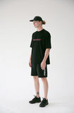 メスノウン(MASSNOUN) SL3 LOGO OVERSIZED T-SHIRTS MSETS006-BK