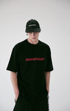 メスノウン(MASSNOUN) SL3 LOGO OVERSIZED T-SHIRTS MSETS006-BK