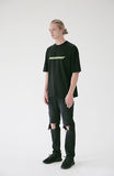 メスノウン(MASSNOUN) SL 3D LOGO OVERSIZED T-SHIRTS MSETS009-BK