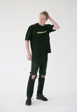 メスノウン(MASSNOUN) SL 3D LOGO OVERSIZED T-SHIRTS MSETS009-BK