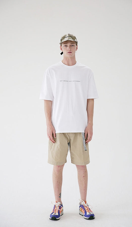 メスノウン(MASSNOUN) STRUCTURE OVERSIZED T-SHIRTS MSETS010-WT
