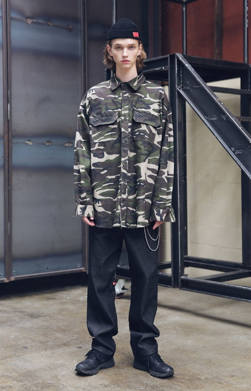 メスノウン(MASSNOUN) AMPLE OVER-FIT SIDEZIP SHIRTS MFEST001-CM