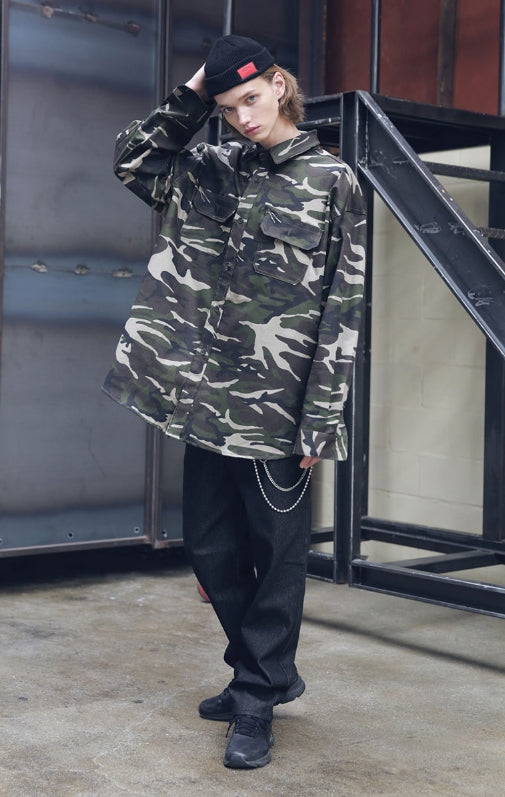 メスノウン(MASSNOUN) AMPLE OVER-FIT SIDEZIP SHIRTS MFEST001-CM