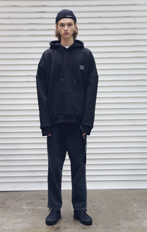 メスノウン(MASSNOUN) FEUDALISM OVER-FIT HOODIE MFEHD001-BK