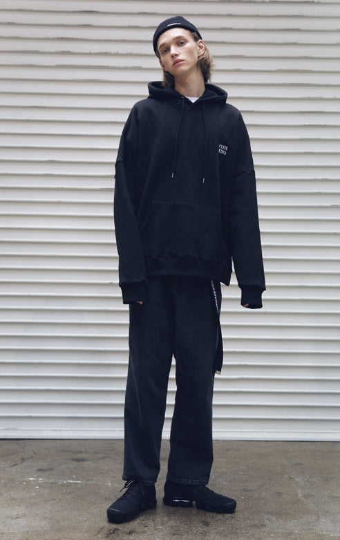 メスノウン(MASSNOUN) FEUDALISM OVER-FIT HOODIE MFEHD001-BK
