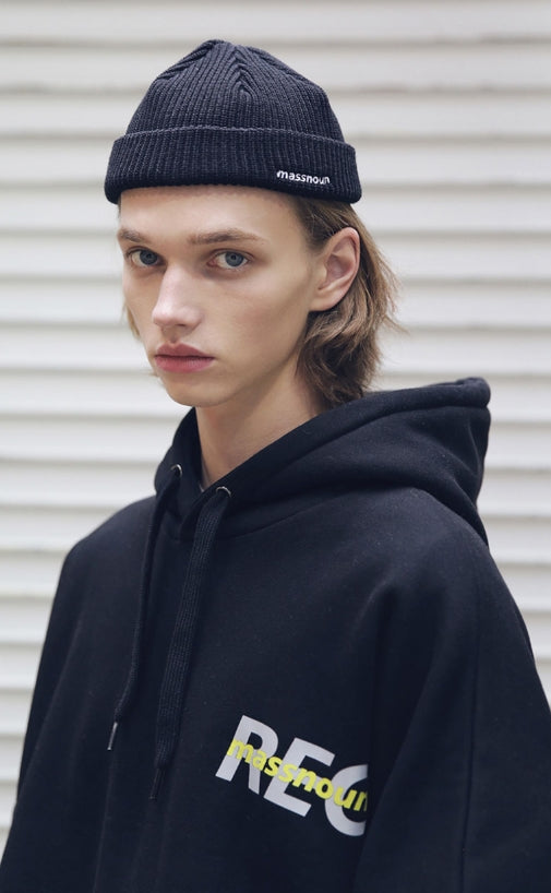 メスノウン(MASSNOUN) REC SCOTCH LOGO OVER-FIT HOODIE MFEHD003-BK