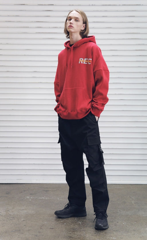 メスノウン(MASSNOUN) REC SCOTCH LOGO OVER-FIT HOODIE MFEHD003-RD