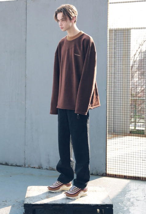 メスノウン(MASSNOUN) FLEECE SL INT LOGO STRING SWEATSHIRT MFECR004-BR