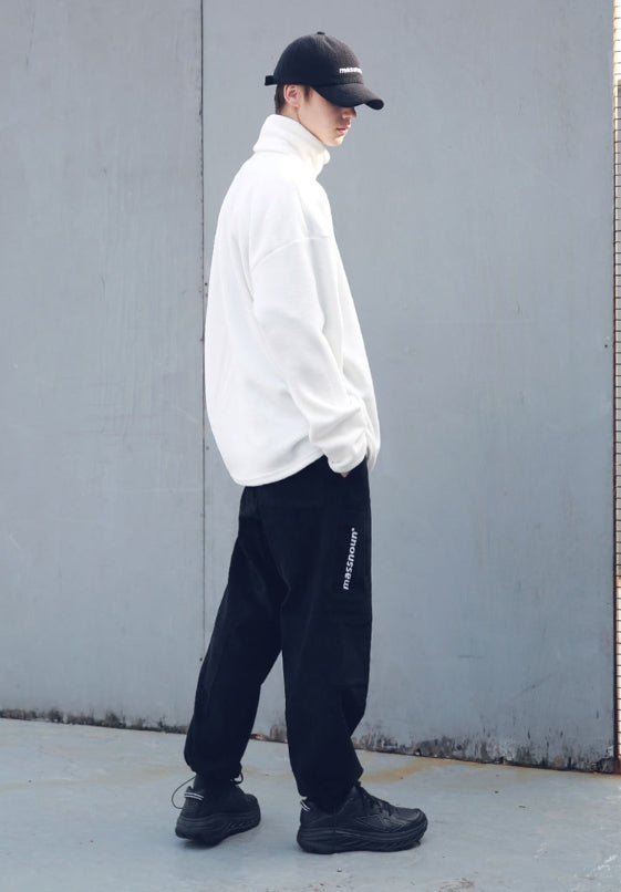メスノウン(MASSNOUN) FLEECE SL INT LOGO LONG TURTLE NECK MFECR005-WT