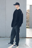 メスノウン(MASSNOUN) SOFT WOOL SIDEVENT CREW NECK MFECR006-BK