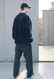 メスノウン(MASSNOUN) SOFT WOOL SIDEVENT CREW NECK MFECR006-BK