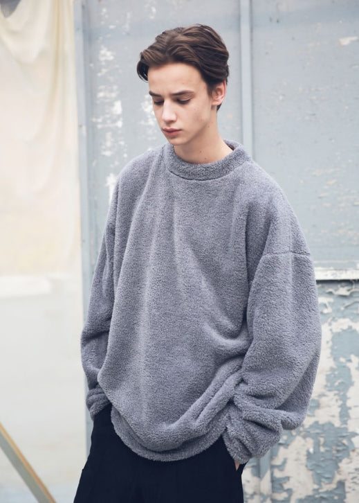 メスノウン(MASSNOUN) SOFT WOOL SIDEVENT CREW NECK MFECR006-GR