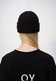 オーワイ(OY) SHORT BEANIE - BLACK